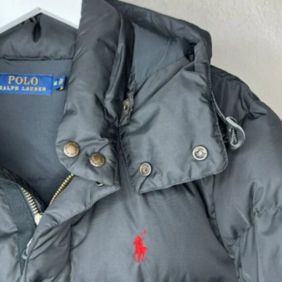 Polo Ralph Lauren Men's Black Duck Down and Feather Filled Puffer Coat Size M - Picture 2 of 8